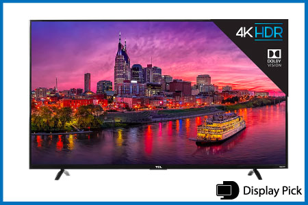 TCL 55P607 55-Inch 4K Ultra HD Roku Smart LED TV for apple tv 4k
