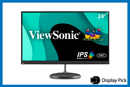 ViewSonic VX2485-MHU 24 Inch 1080p IPS Monitor for macbook air